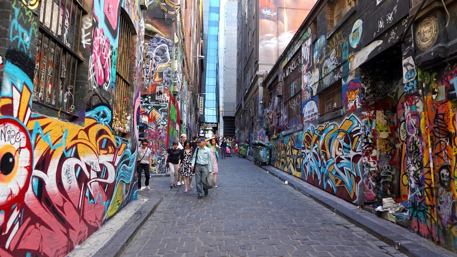 Tempat Wisata Terbaik di Melbourne - Hosier Lane