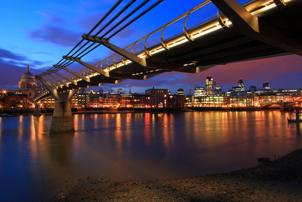 Top Tourist Attractions in London England - Millennium Bridge