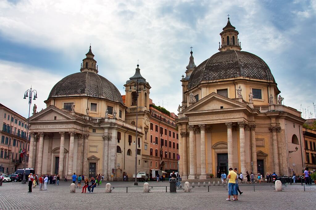 Piazza del Popolo - Gambar dan Foto Tempat Wisata Terkenal di Roma Italia