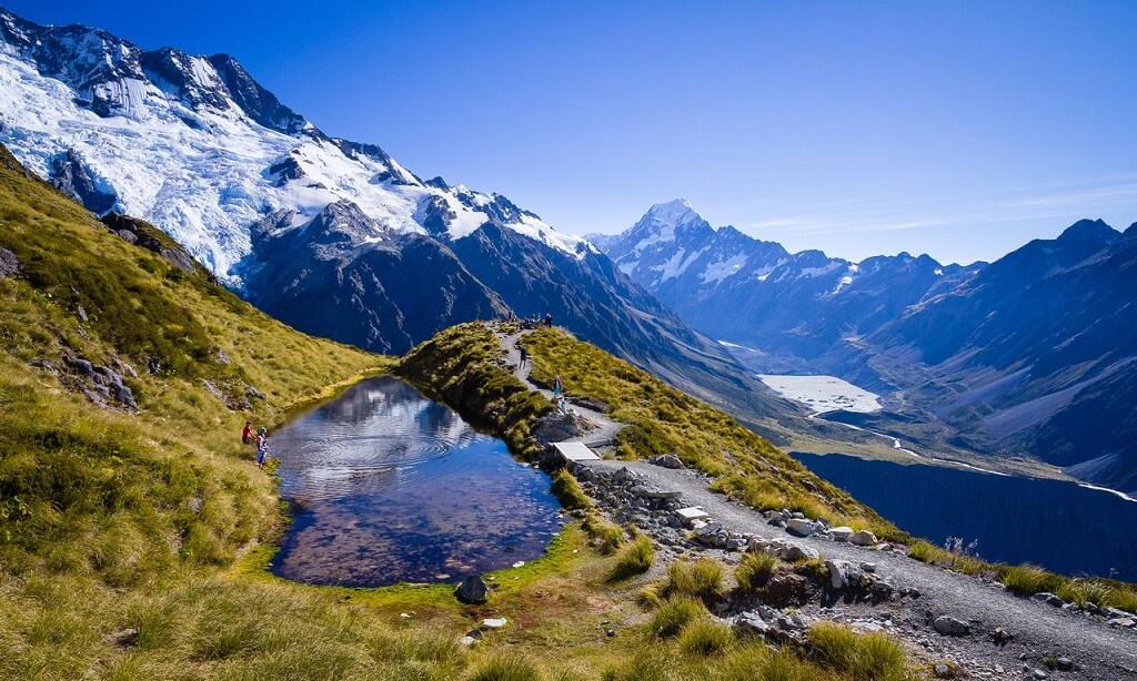 Gambar Pemandangan New Zealand - Gambar Hitam HD