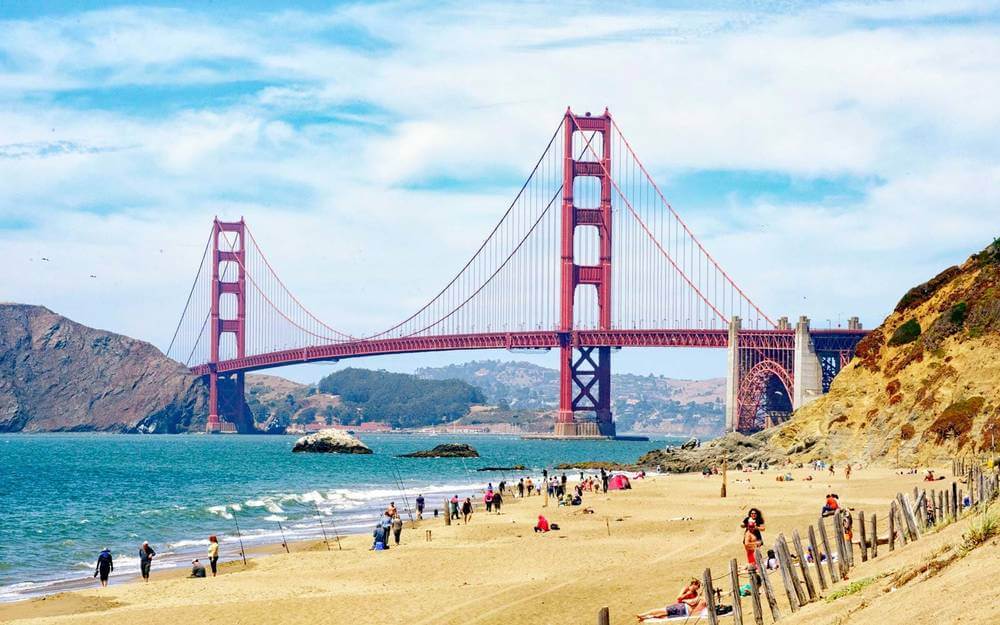 Baker Beach - Gambar dan Foto Tempat Wisata Terbaik di San Fransisco USA